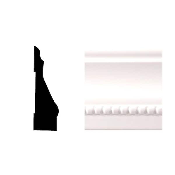 Royal Mouldings Creation Series 6614 9/16 in. x 2-1/4 in. x 84 in. PVC Composite White Colonial Casing Molding