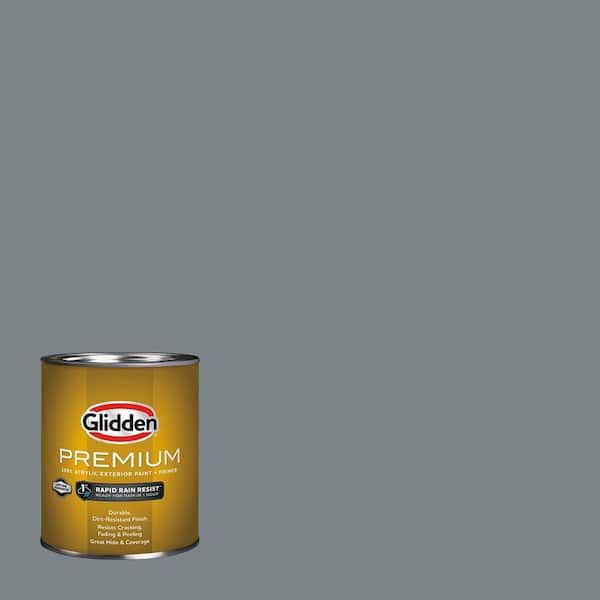 Glidden Premium 1 qt. PPG1039-5 Garrison Gray Flat Exterior Latex