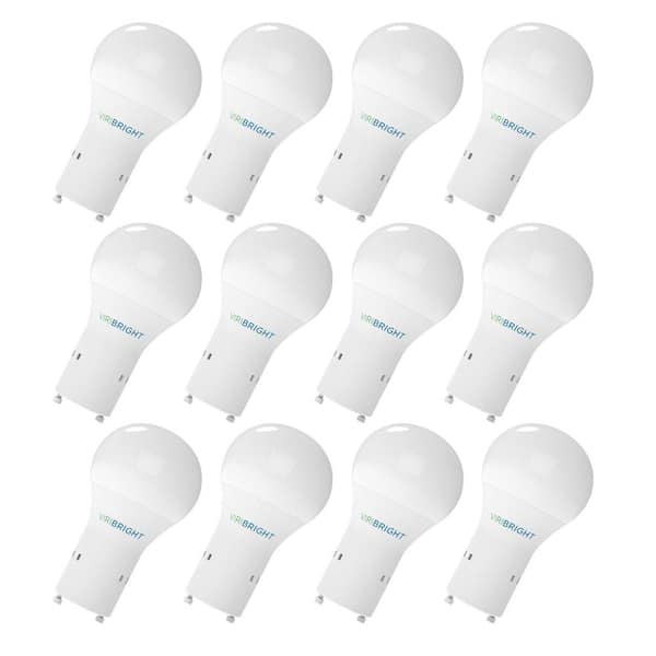 60-Watt Equivalent A19 LED Light Bulb, GU24 Base, Non-Dimmable, 4000K Cool White, A19 Shape (12-Pack)