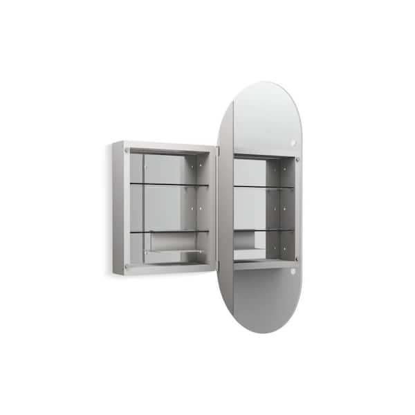 Verdera 20 in. W x 40 in. H Oval Medicine Cabinet with Mirror
