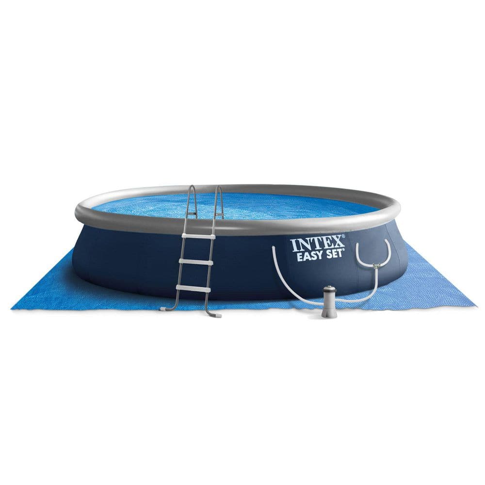 Intex Easy Set 15 ft. Round 42 in. Deep Inflatable Pool Set 26165VM-HD ...