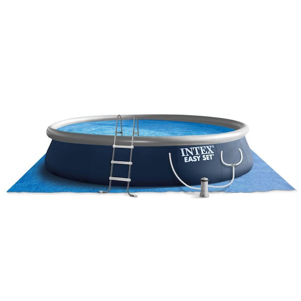 Easy Set 15 ft. x 15 ft. Round 42 in. Deep Inflatable Pool Set