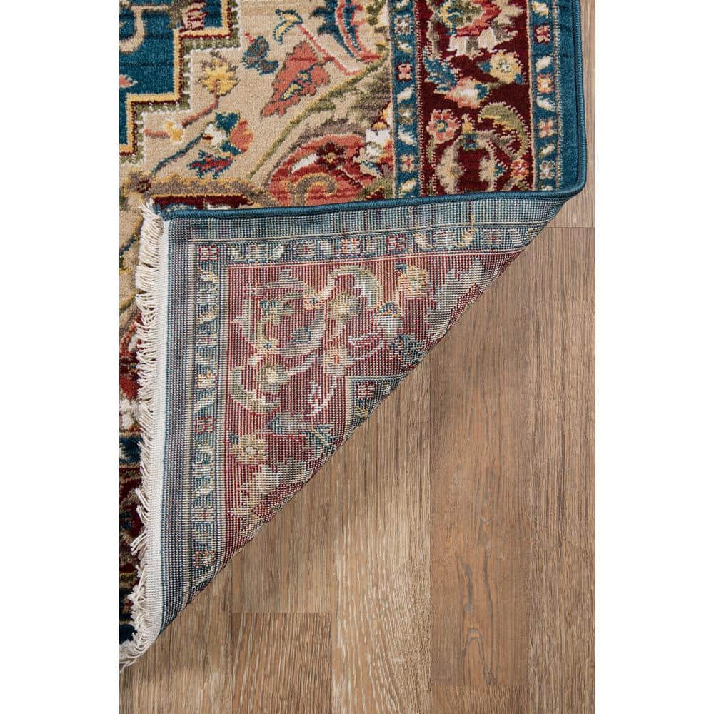 Lenox Blue Flat Woven Wool and Synthetic Area Rug