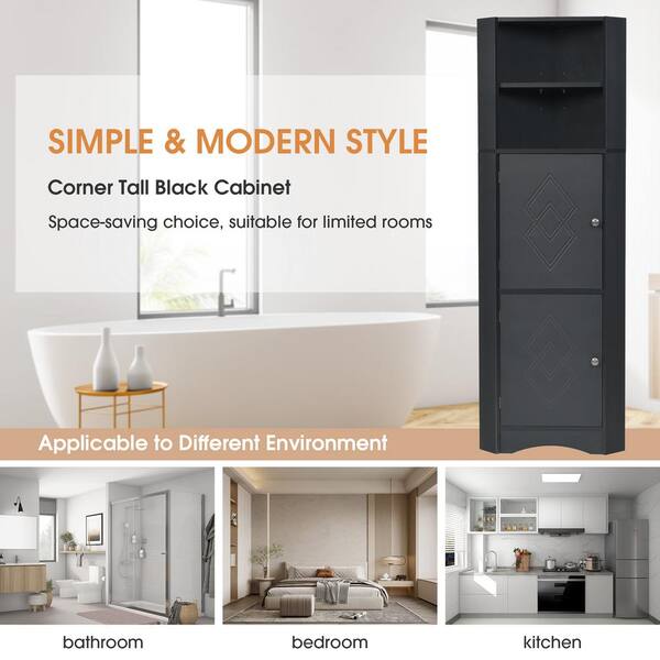 Modern tall 2024 corner cabinet