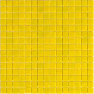 Celestial Glossy Canary Yellow 12 in. x 12 in. Glass Mosaic Wall and Floor Tile (20 sq. ft./case) (20-pack)