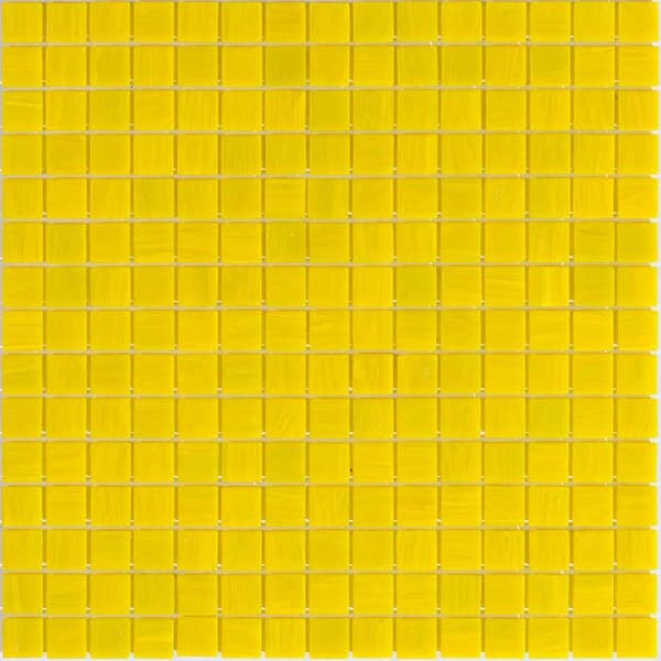 Apollo Tile Celestial Glossy Canary Yellow 12 in. x 12 in. Glass Mosaic Wall and Floor Tile (20 sq. ft./case) (20-pack)