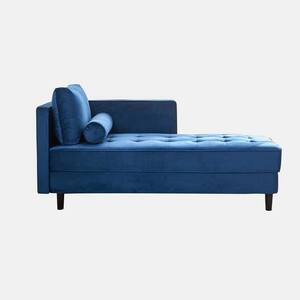 Blue Velvet Chaise Lounge