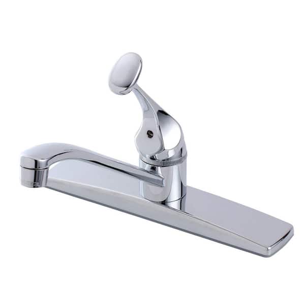 Kingston Brass Columbia Single-Handle Deck Mount Centerset Kitchen Faucets in Polished Chrome