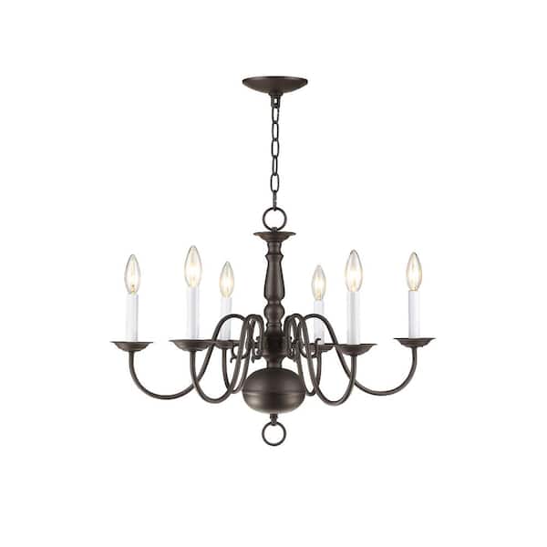 Yorkhaven 6-Light Bronze Chandelier