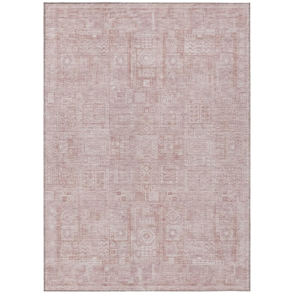 Chantille Machine Washable Indoor/Outdoor Abstract ACN2804 Pink 10 ft. x 14 ft. Area Rug