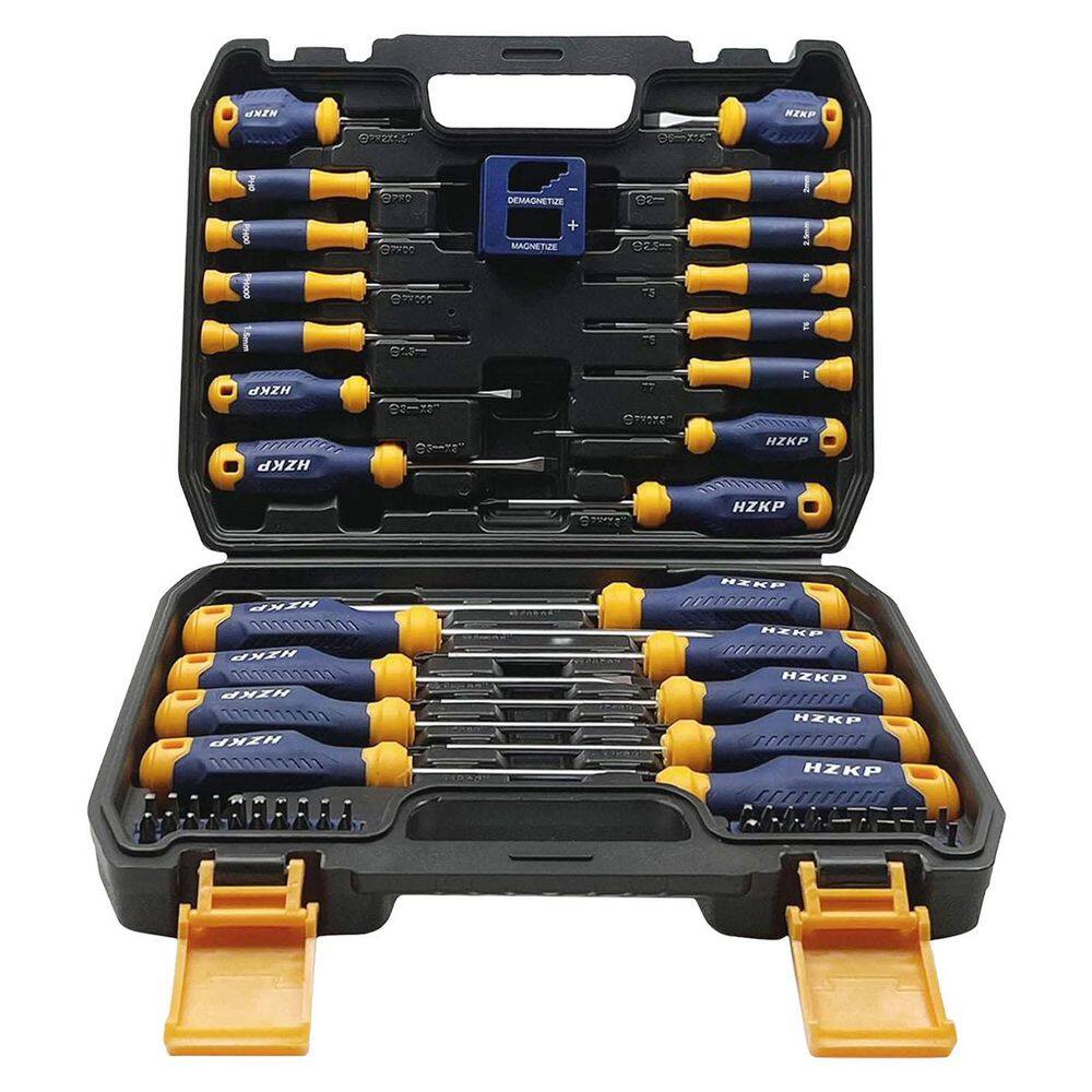 Magnetic Screwdriver Set S2 Alloy Steel Shank Replaceable Bit Slotted Phillips Torx Mini Precision 66-Piece price history on PriceWatchPro