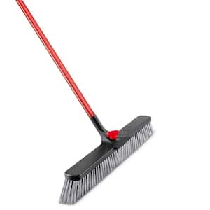 24 in. Rough Sweep Push Broom Set Clamp-Style