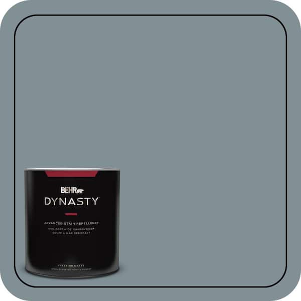 1 qt. #740F-4 Dark Storm Cloud One-Coat Hide Matte Interior Stain-Blocking Paint and Primer