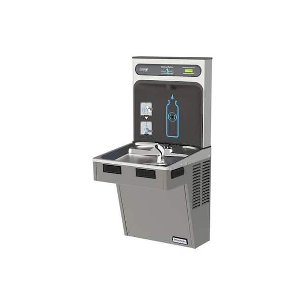 HydroBoost Push button ADA Platinum Vinyl Drinking Fountain Cooler Only (Bubbler and Bottle Filter Not Included)