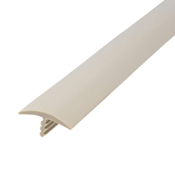 Outwater 13/16 in. Putty Grey Flexible Polyethylene Center Barb Hobbyist Pack Bumper Tee Moulding Edging 25 ft. long Coil