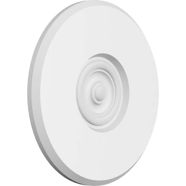 Ekena Millwork 8-in W x 8-in H x-1/2-in P Standard Grayson Bullseye Rosette with Beveled Edge (2-Pack)