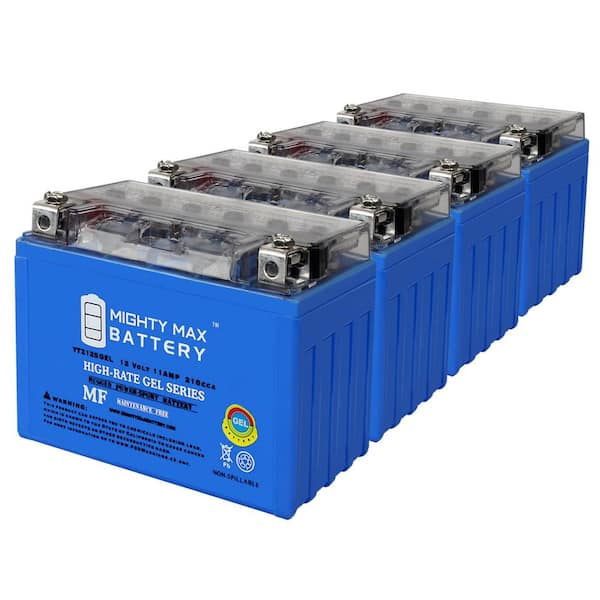 MIGHTY MAX BATTERY YTZ12SGEL 12V 11Ah GEL Replacement Battery compatible with Honda 1000 RVT1000R RC51 00-06 - 4 Pack