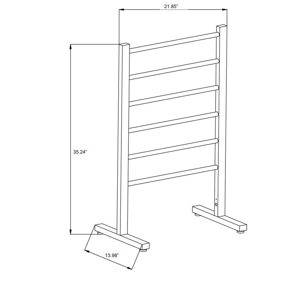 Polished Chrome Stainless Steel Floor Standing Towel Warmer