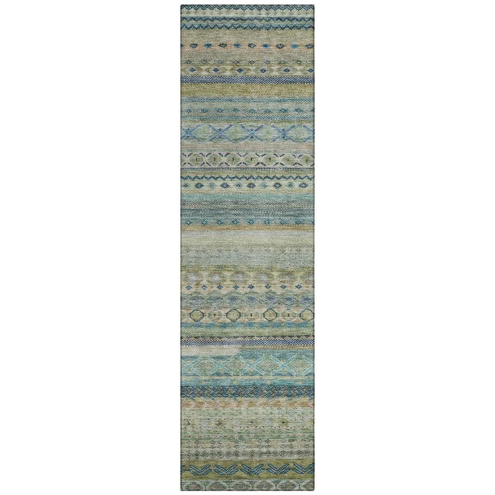 Chantille Machine Washable Indoor/Outdoor Abstract ACN2722 Aloe 2 ft. x 7 ft. Runner Rug price history on PriceWatchPro