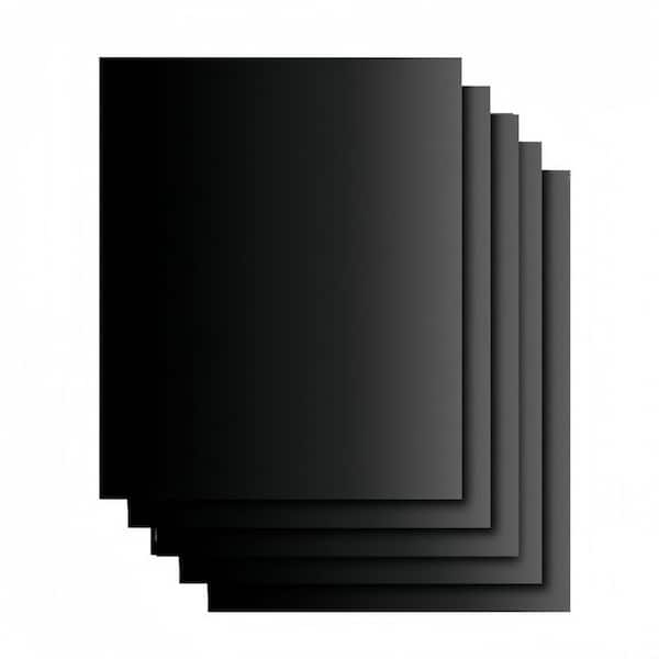 15.75 in. x 13 in. Teflon Grill Mats with Non Stick and Electric Grills for Outdoor Grilling and BBQ, Black (5-Pack)