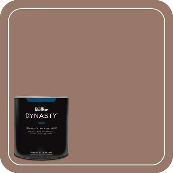 BEHR DYNASTY 1 qt. #BXC-73 True Walnut Satin Enamel Interior Stain-Blocking Paint and Primer