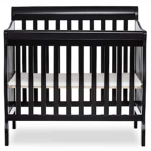 Aden Black 4-in-1 Convertible Mini Crib