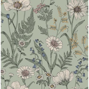 Spring Meadow Green Peel and Stick Wallpaper