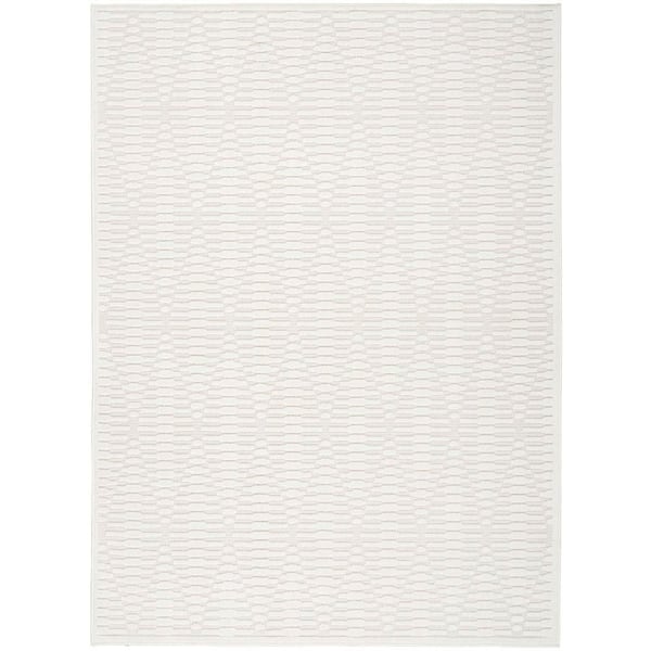 Nourison Casual Ivory 5 ft. x 7 ft. Diamond Contemporary Area Rug