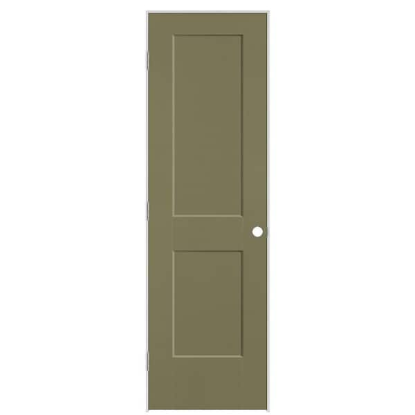 Masonite 24 in. x 80 in. 2-Panel Logan Right-Hand Hollow Core Truly Olive Molded Composite Single Prehung Interior Door