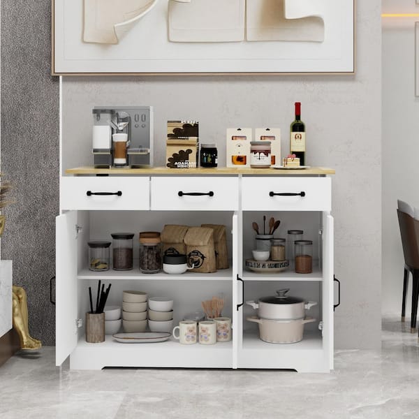 Tahanbath Modern Black 4-Tier Glass Door Cabinet with 5-Tier Storage, for Entryway, Living Room, Bathroom, Dining Room