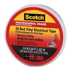 Scotch 3/4 in. x 66 ft. #35 Electrical Tape, Red (Case of 10)