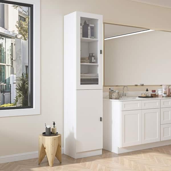Kent 19 in. W x 75 in. H x 14 in. D Bathroom Linen Storage Tower Cabinet Kent 19 in. W x 75 in. H x 14 in. D Bathroom Linen Storage Tower Cabinet