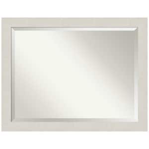 Rustic Plank White 45.5 in. x 35.5 in. Bathroom Vanity Mirror