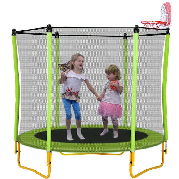Siavonce 5.5 ft. Trampoline for Kids - 65 in. Outdoor