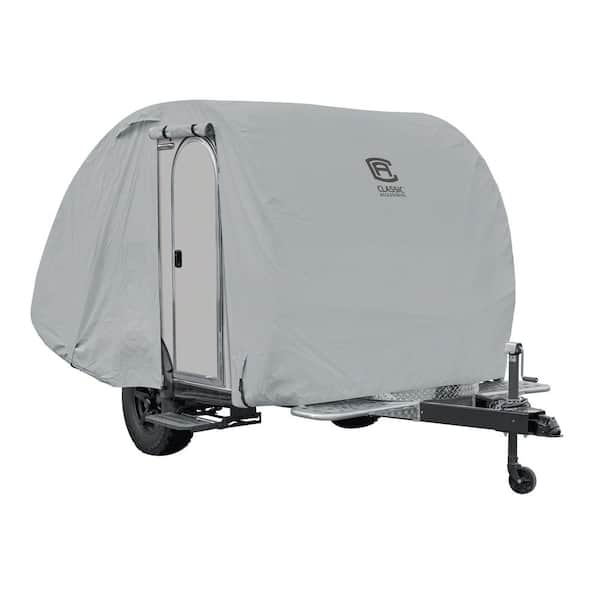 Classic Accessories Over Drive PermaPRO Teardrop Trailer Cover, Fits 10 ft. - 12 ft. L x 6 ft. W T@b and Clam Shell Trailers