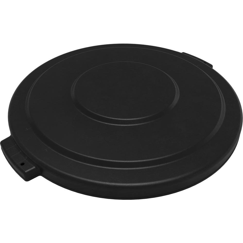 Carlisle 55 Gal. Black Round Trash Can Lid for Bronco Trash Cans