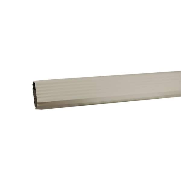 2 in. x 3 in. x 10 ft. Bone Linen Aluminum Downspout