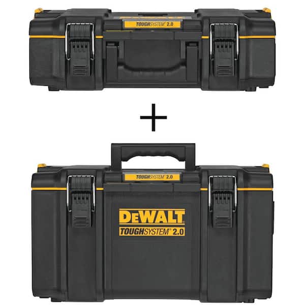DEWALT TOUGHSYSTEM 2.0 22 in. Small Tool Box and TOUGHSYSTEM 2.0 22 in.  Large Tool Box DWST08165W08300 - The Home Depot