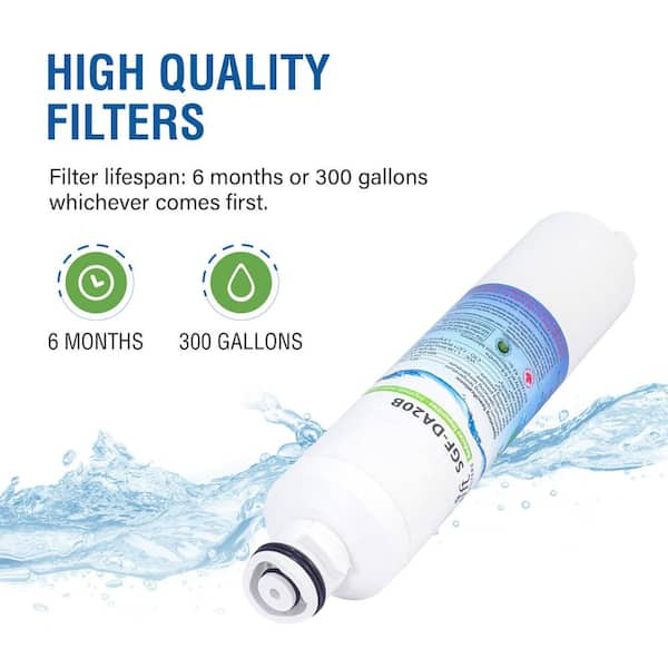 Tier1 DA29-00020B Refrigerator Water Filter  Replacement for Samsung DA29-00020A,  HAFCIN/EXP, HAF-CIN, 46-9101, DA97-08006A-B, WSS-2, WF294, Fridge Filter 