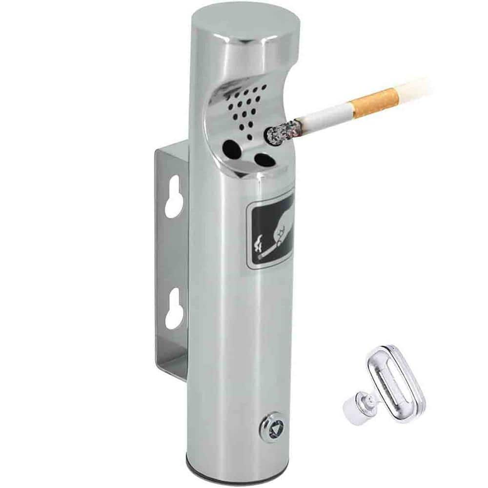 wall mounted cigarette ashtray FAWEY TRED INC Stainless Steel Wall Mounted Outdoor Ashtray TG-AS-002