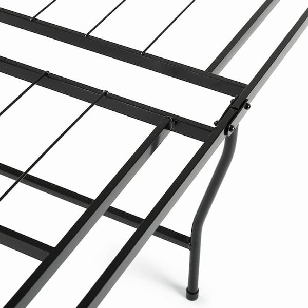 Zinus Casey Premium 18 In Queen Metal Smartbase Bed Frame With Easy Assembly Hd Sb13 18q The Home Depot Full Metal Bed Frame Metal Bed Frame Metal Platform Bed