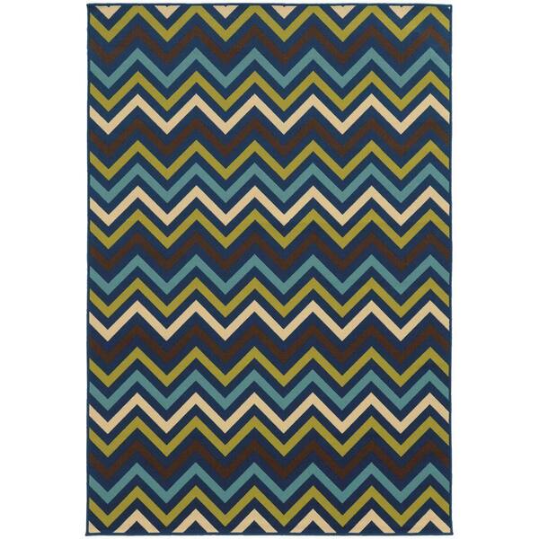 Home Decorators Collection Breakwater Navy 8 ft. x 11 ft. Area Rug
