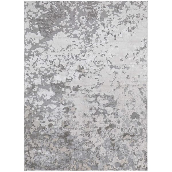 Weave & Wander Orin Silver/Gray 8 ft. x 11 ft. Abstract Area Rug