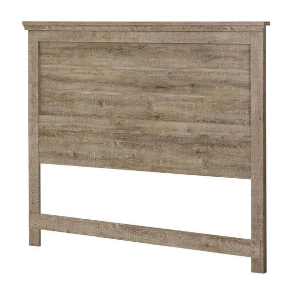 South Shore Lionel Weathered Oak Queen Headboard