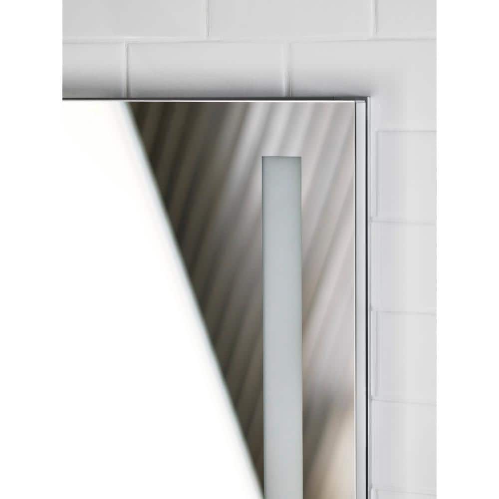Verdera Bright 24" Aluminum Lighted Mirror Medicine Cabinet with Shelves