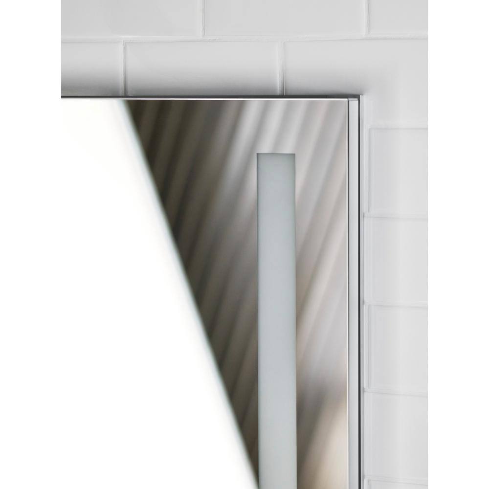 Verdera 34" x 30" Lighted Frameless Medicine Cabinet with Electrical Outlet