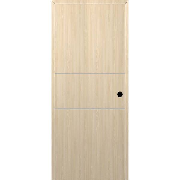 Belldinni Optima 2H DIY-Friendly 36 in. x 96 in. Left-Hand Solid Core Loire Ash Composite Single Prehung Interior Door