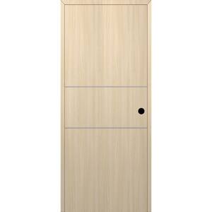 Optima 2H DIY-Friendly 36 in. x 84 in. Left-Hand Solid Core Loire Ash Composite Single Prehung Interior Door