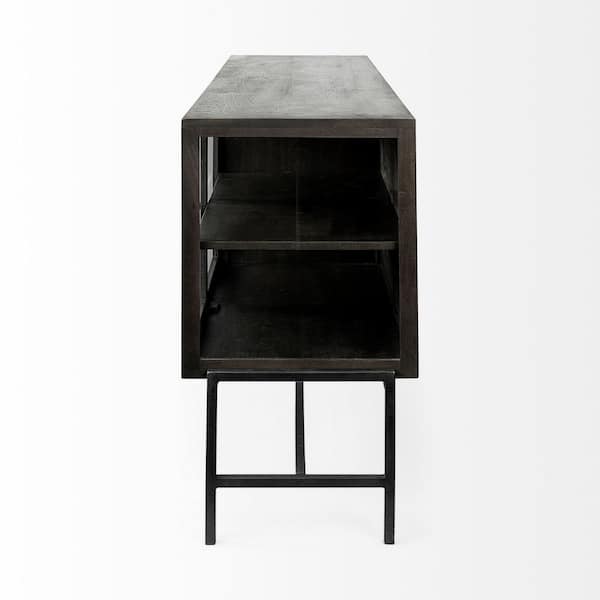 HomeRoots Charlie Black Wood 18 in. Sideboard