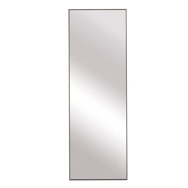Polibi 23 in. W x 65 in. H Black Solid Wood Frame Full-Length Floor Standing Mirror, Wall Mounted Mirror